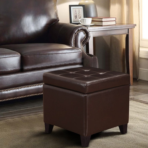 Small brown faux leather - small,