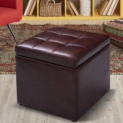 Cube ottoman pouffe - 16",